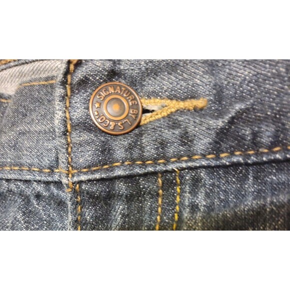 Levi Strauss & Co Signature Bootcut 38x32 Men's Blue Jeans 100% Cotton 5 Pocket - Picture 10 of 16